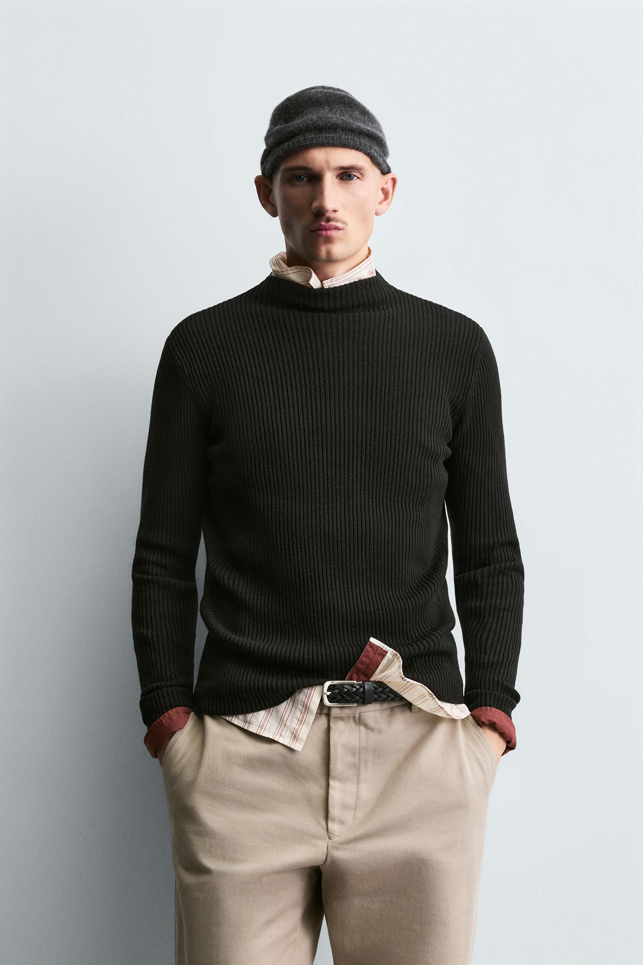RIB MOCK NECK JUMPER